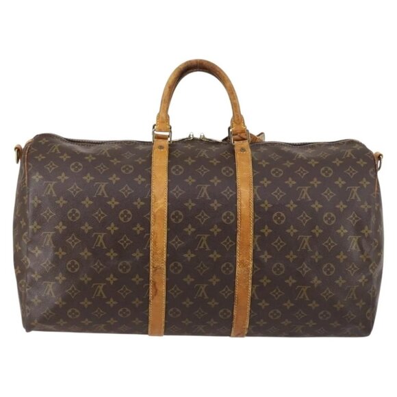 LOUIS VUITTON Monogram Keepall Bandouliere 55 Boston Bag M41414 LV Auth 145385 - Picture 3 of 16